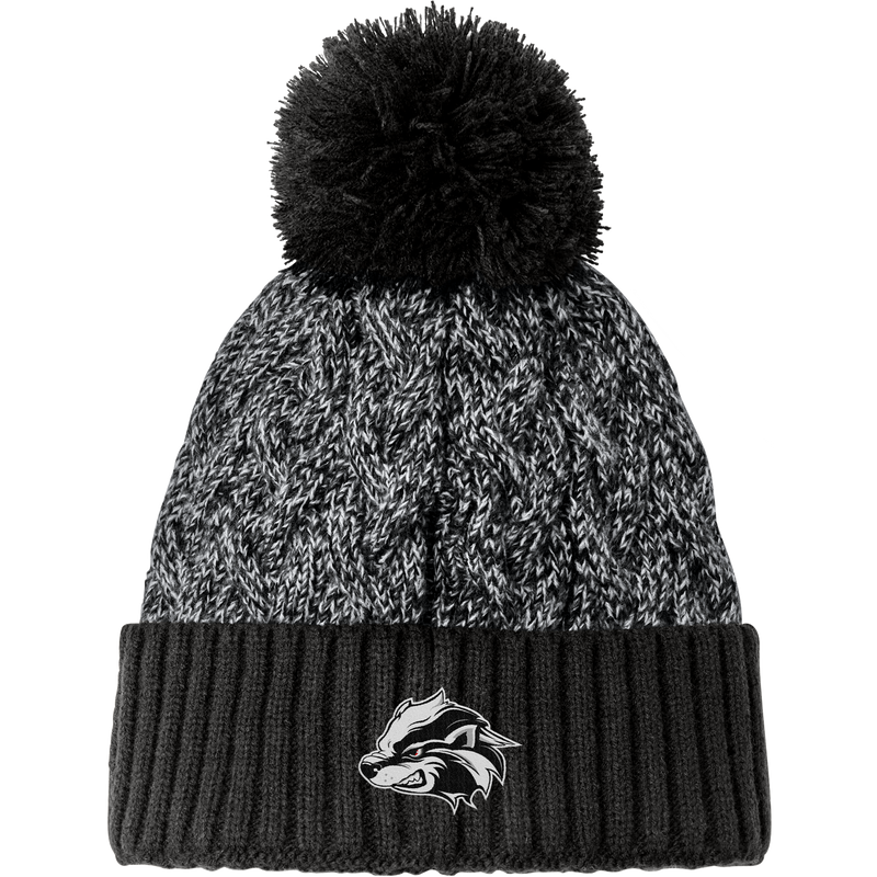 Allegheny Badgers New Era Marled Knit Pom Beanie